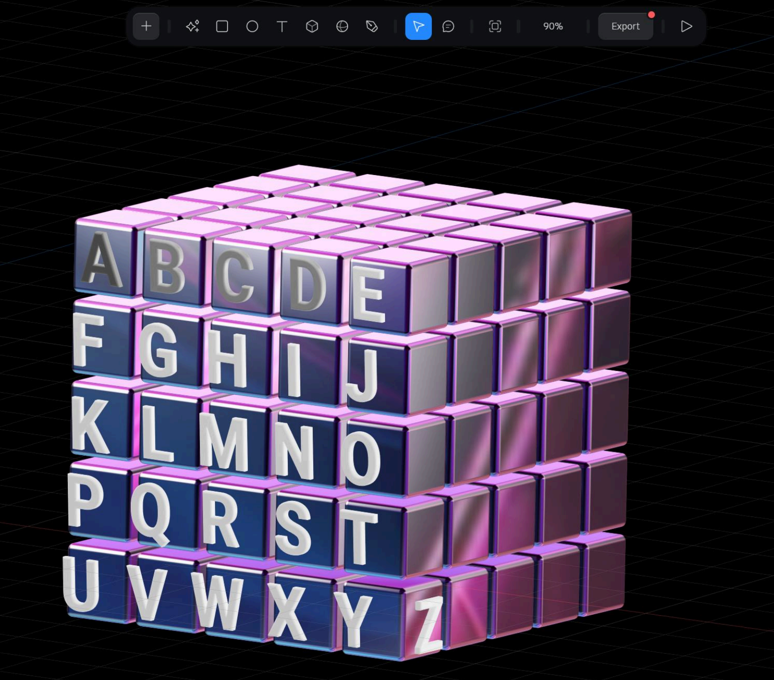 The 3D cube was selected as the foundation for the children's educational platform because of its simple, familiar structure—ideal for introducing early learning concepts. Its visually appealing and easily recognizable form supports interactive lessons while maintaining focus on learning, avoiding unnecessary complexity or abstract design elements.
