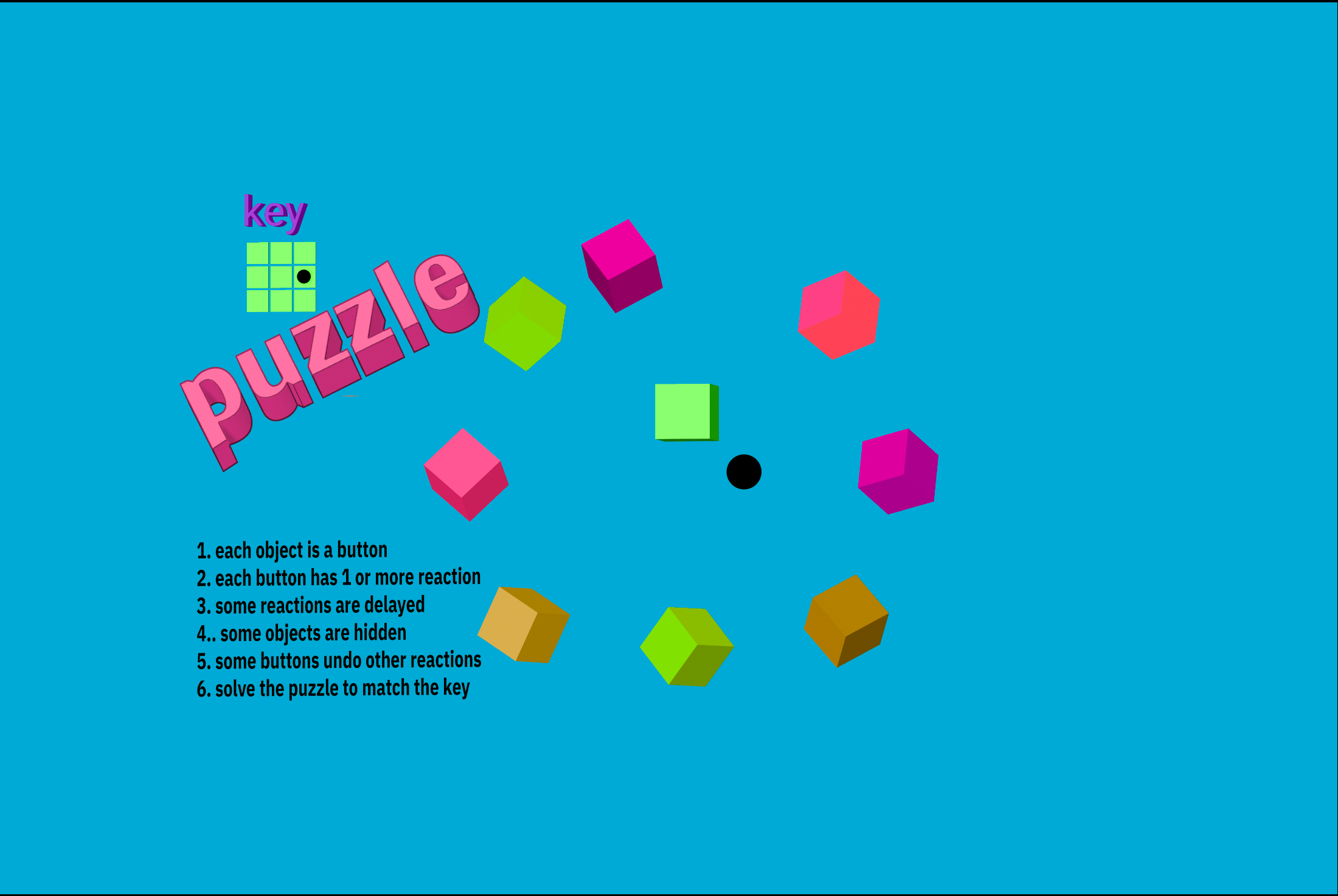 This template of Spine that we explore combines the elements of the Alphabet and 3D shapes. More importantly the theme that fits children’s style games. Such as a different colour of square that allows the user to see and use, it does not have a difficult learning curve and at the same time it ensures its productivity. Our idea is keep the core theme the same, but also make some adjustment to the instruction and the visual composition.